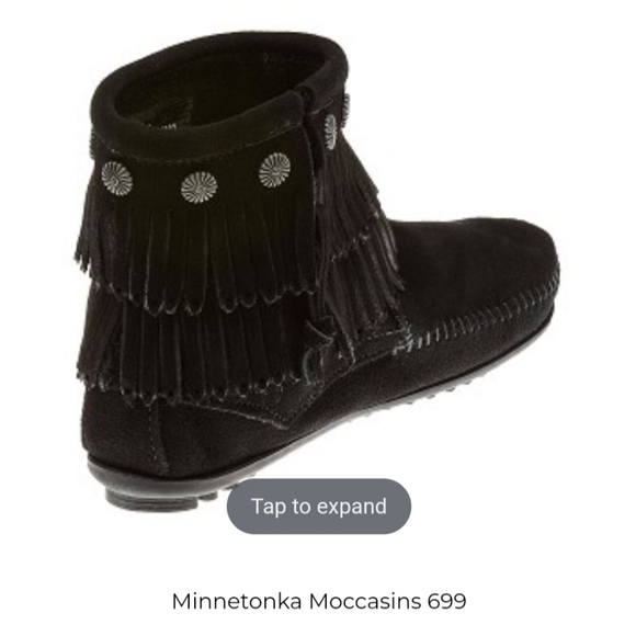 Minnetonka Moccasins - 699 - Women's Double Fringe Boot - Side Zip - Size:8 - Picture 4 of 4